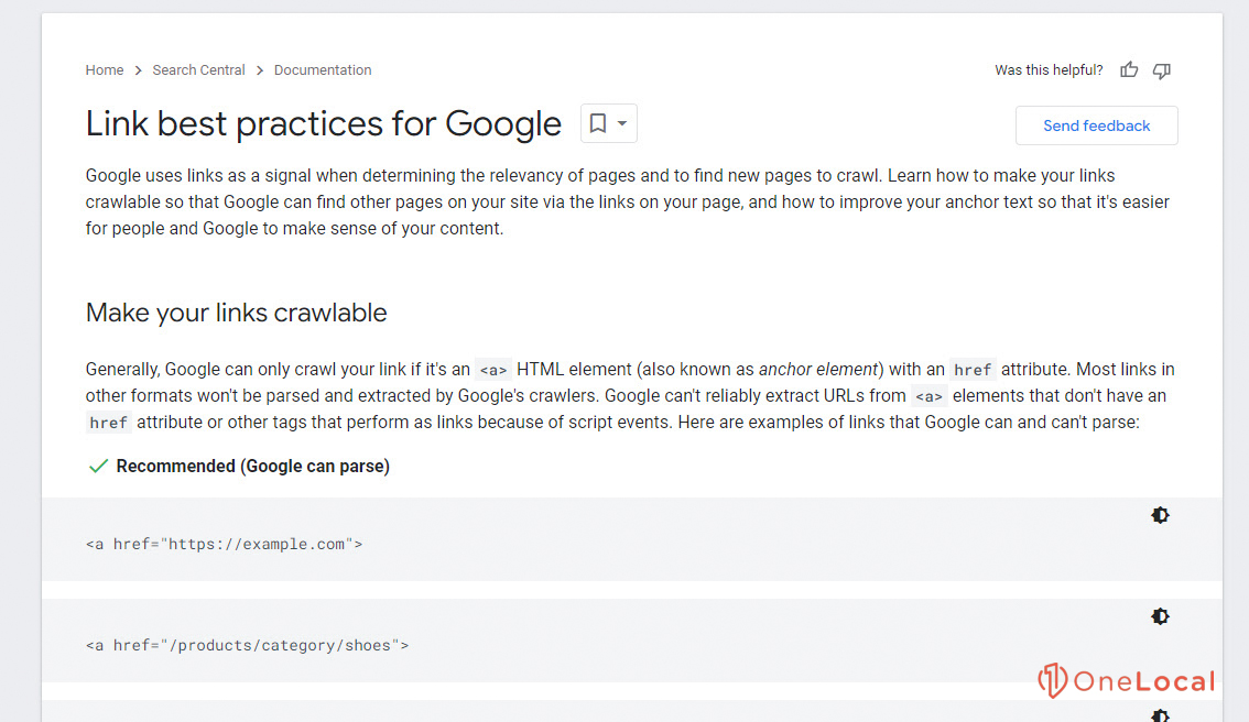 Google Link Best Practices